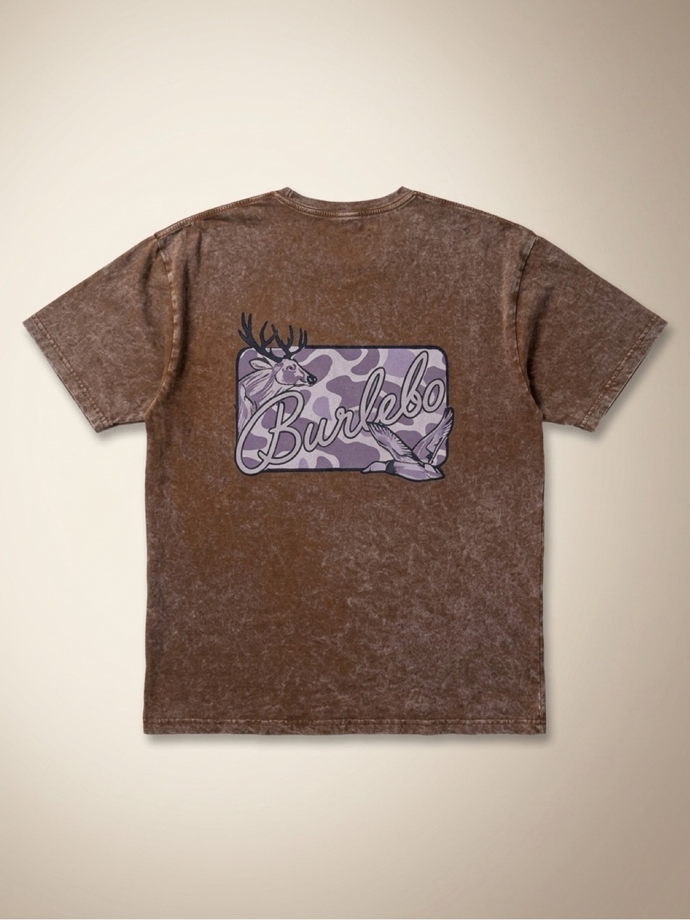 BURLEBO Brown Short-Sleeve Tee with Graphic Back